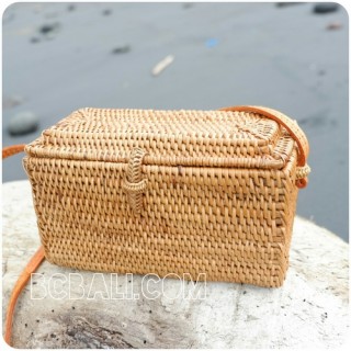 sling bags rectangle grass rattan sequare handwoven